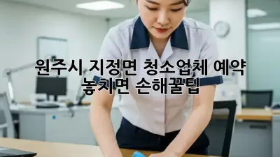 원주시 지정면 청소업체 예약🧹 놓치면 손해!꿀팁🍯