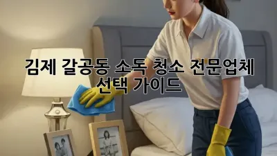 김제 갈공동 소독 청소 전문업체 선택 가이드